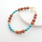 ルドラクシャ＆ターコイズ シルバー925 ブレスレット | フェルミ
